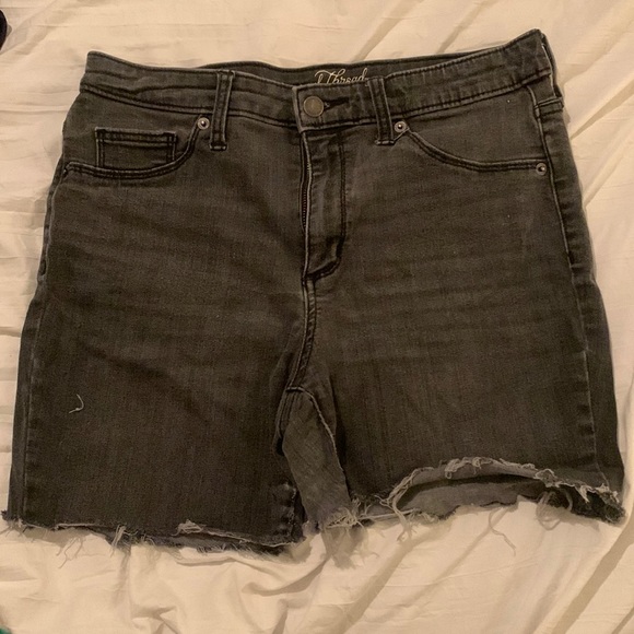 Black Distressed Shorts - Picture 1 of 3